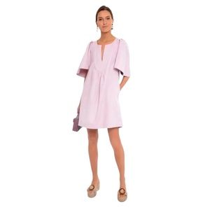 Tuckernuck Pomander Place Finley Lilac flutter sleeve pleated mini dress sz S